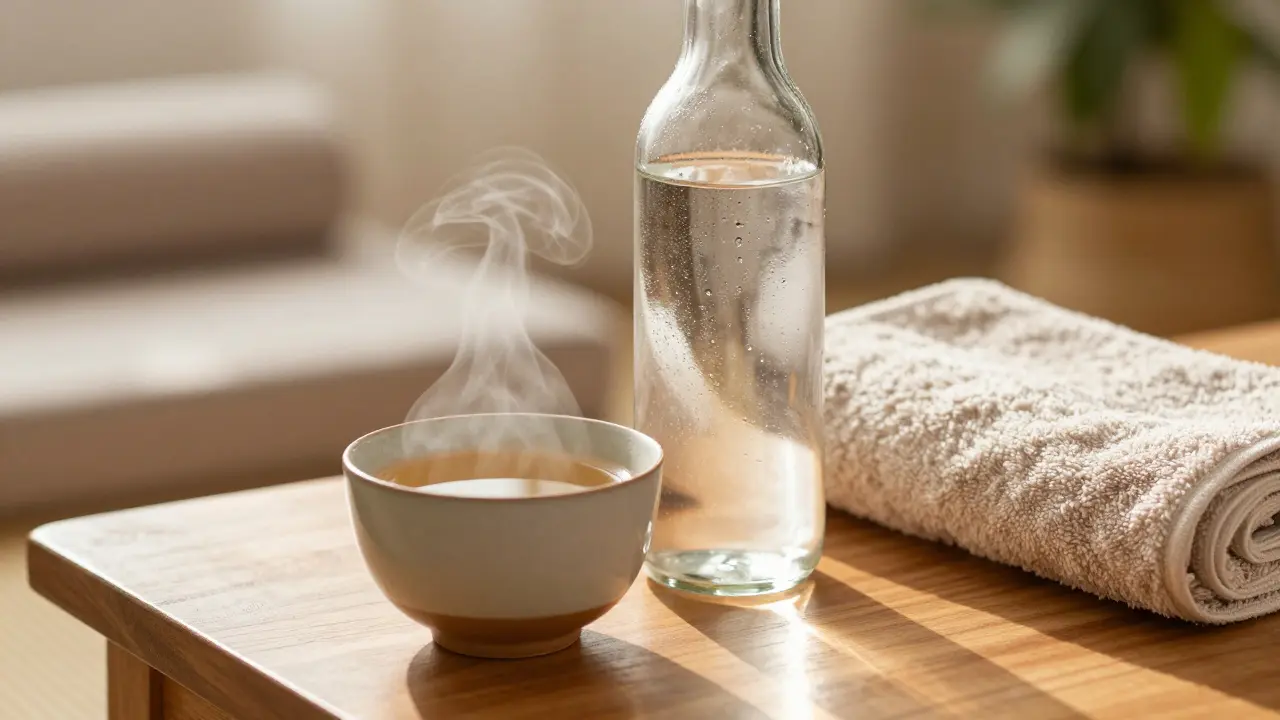 Horký čaj a voda pro regeneraci po masáži Shiatsu