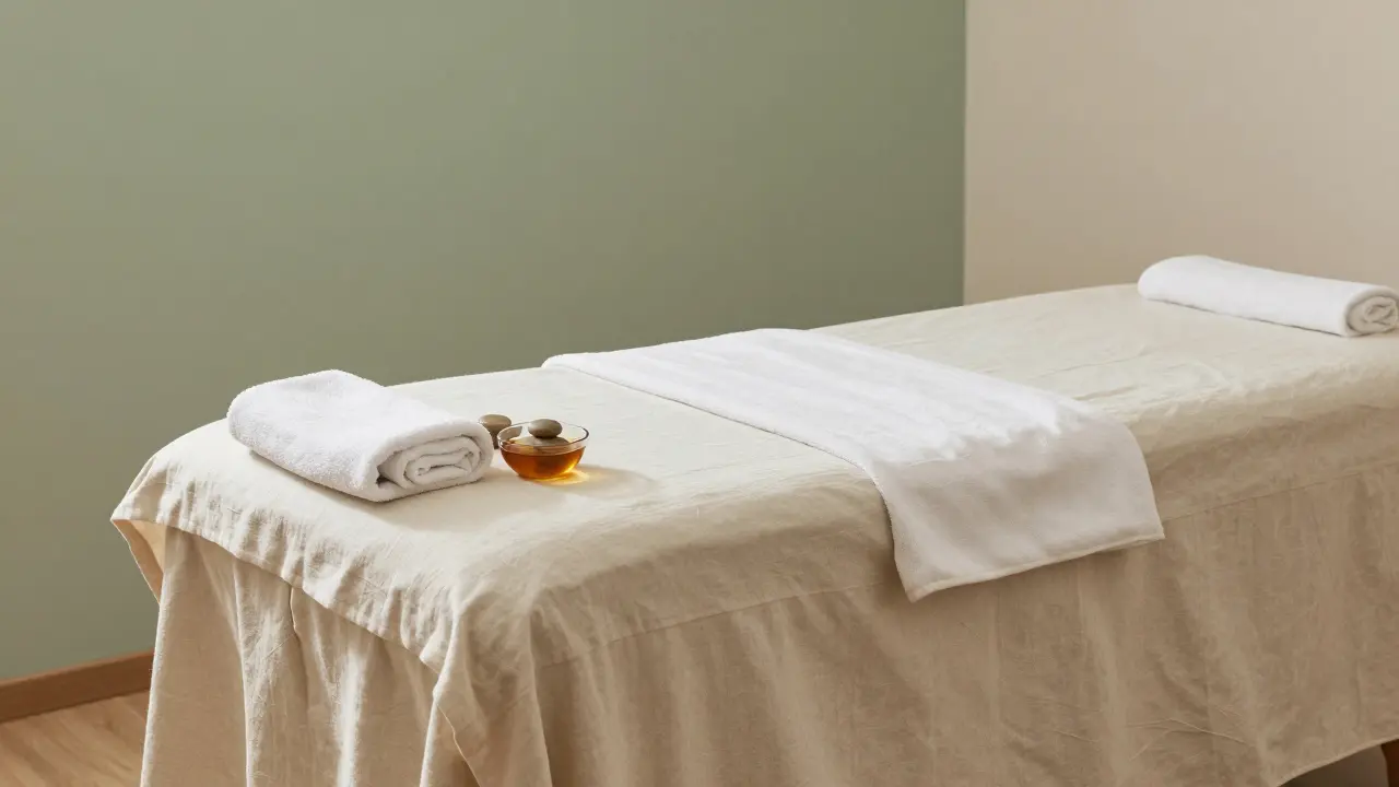 Klidné a profesionální wellness studio připravené na terapii